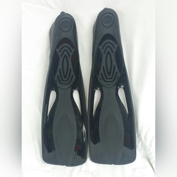Copozz 4600 Swim Fins Black Adult Size Medium 7-8 Snorkel Scuba Diving Deep Sea - Picture 2 of 4